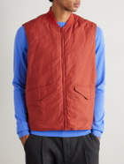 Sid Mashburn - Cashpad Waxed Cotton-Poplin Gilet - Red