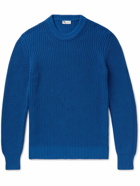 DOPPIAA - Ribbed Cotton Sweater - Blue