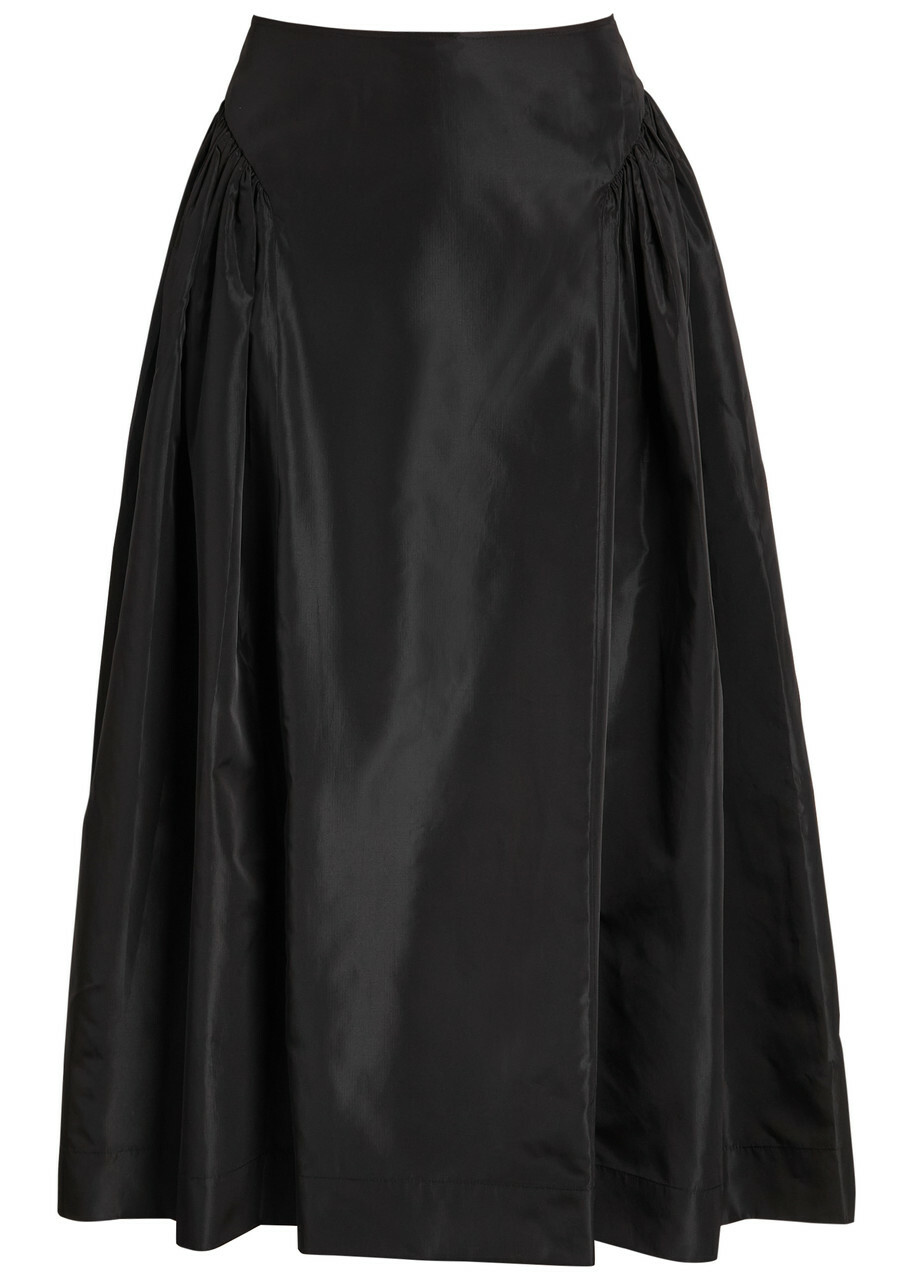 関税込【Simone Rocha】シースルーフリルシルクミディスカート Women's Simone Rocha Pleated Midi Skirt, Style# 3066-0514