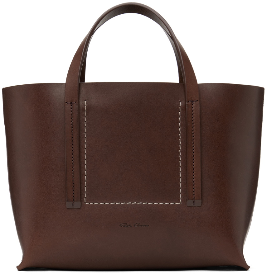 Rick Owens Burgundy Porterville Mini Shopper Tote Rick Owens Rick Owens Burgundy Porterville Mini Shopper Tote Rick Owens