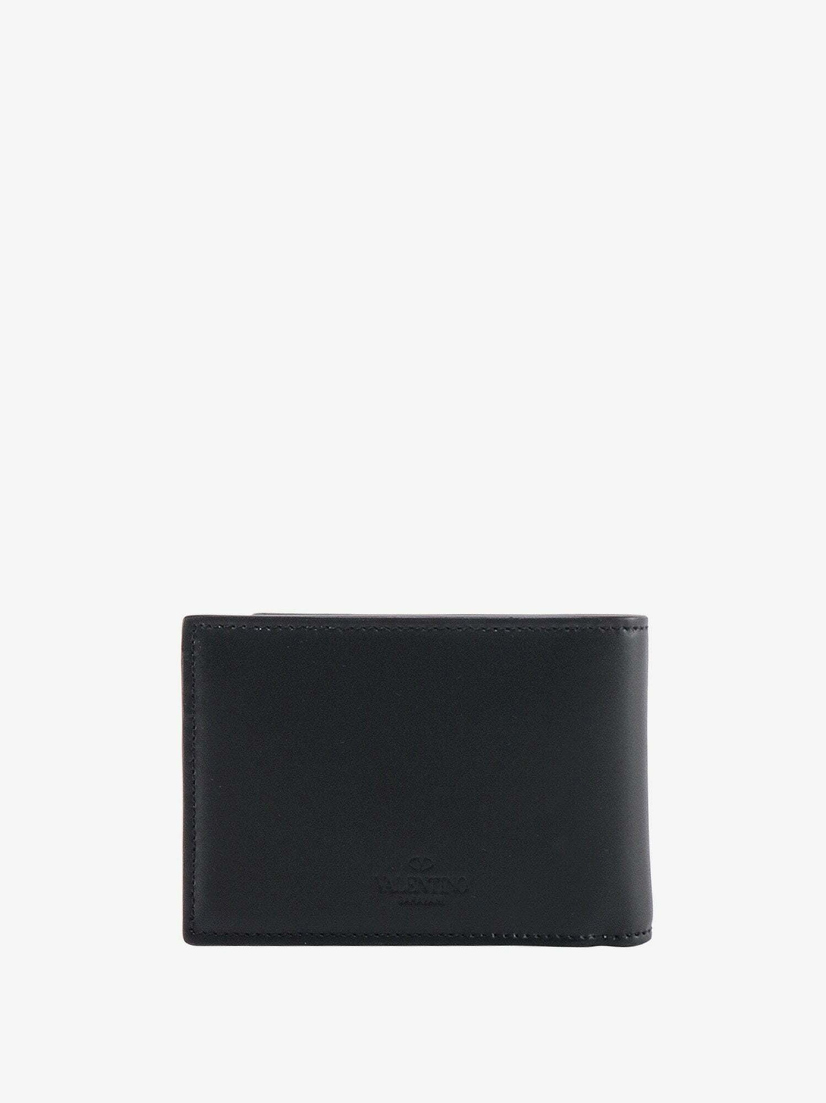 Valentino Garavani Black Calf Leather Bos Taurus Wallet main image 0