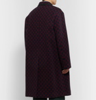 Gucci - Logo-Jacquard Wool-Blend Coat - Blue