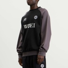 Umbro Men's x WOEI Crew Sweatshirt in Black/Grey