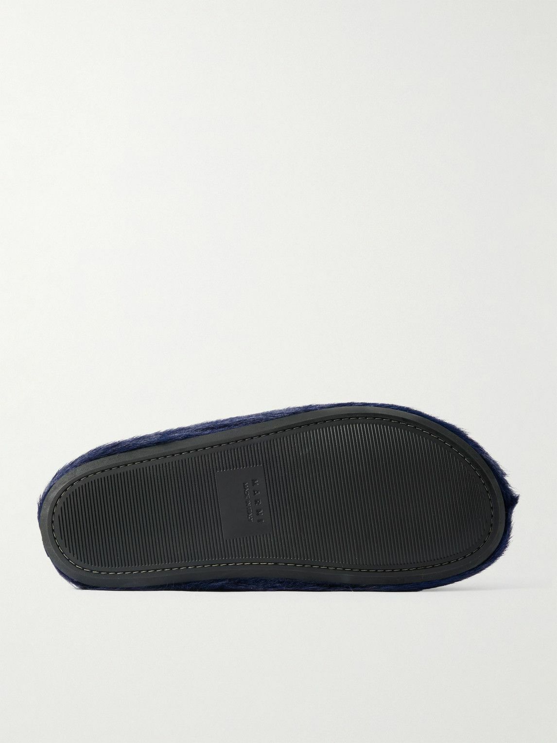 Marni - Fussbett Calf Hair Slippers - Blue
