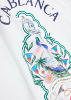 Casablanca Hotel Printed Cotton T-shirt White
