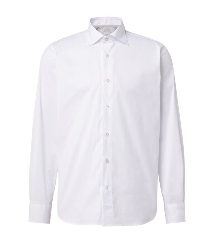 Photo: Eleventy Cotton-blend poplin shirt
