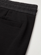 Moncler - Slim-Fit Tapered Logo-Appliquéd Cotton-Jersey Sweatpants - Black