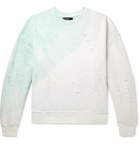 AMIRI - Distressed Tie-Dyed Loopback Cotton-Jersey Sweatshirt - White