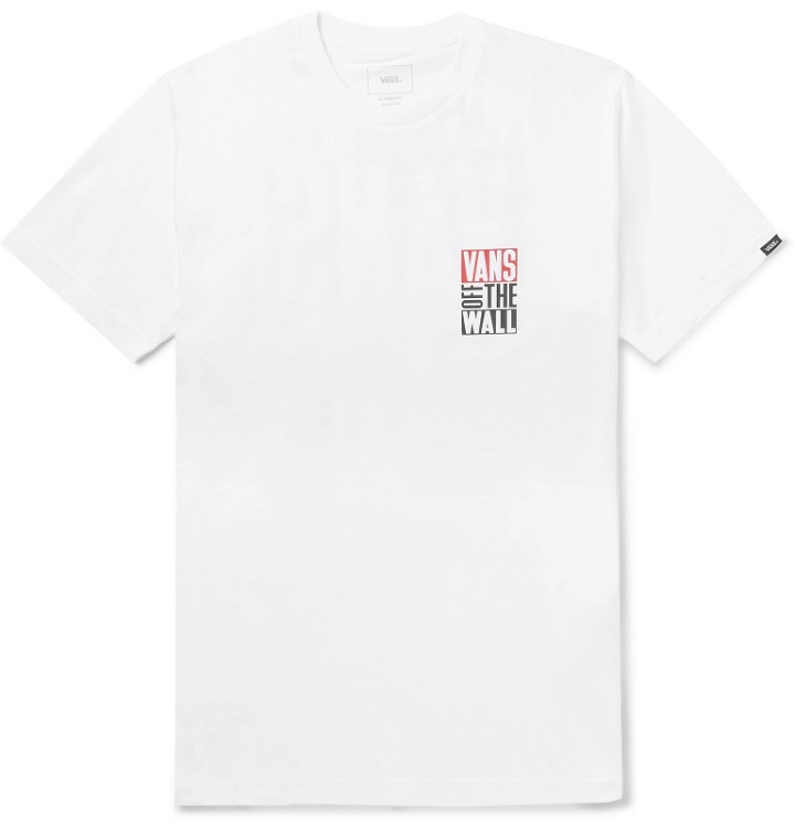 Photo: Vans - Logo-Print Cotton-Jersey T-Shirt - White