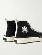 AMIRI - MA Court Leather-Trimmed Canvas High-Top Sneakers - Black