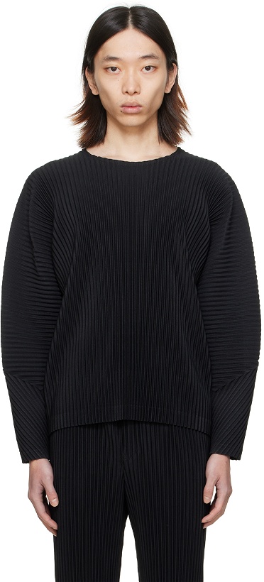 Photo: HOMME PLISSÉ ISSEY MIYAKE Black Monthly Color January Long Sleeve T-Shirt
