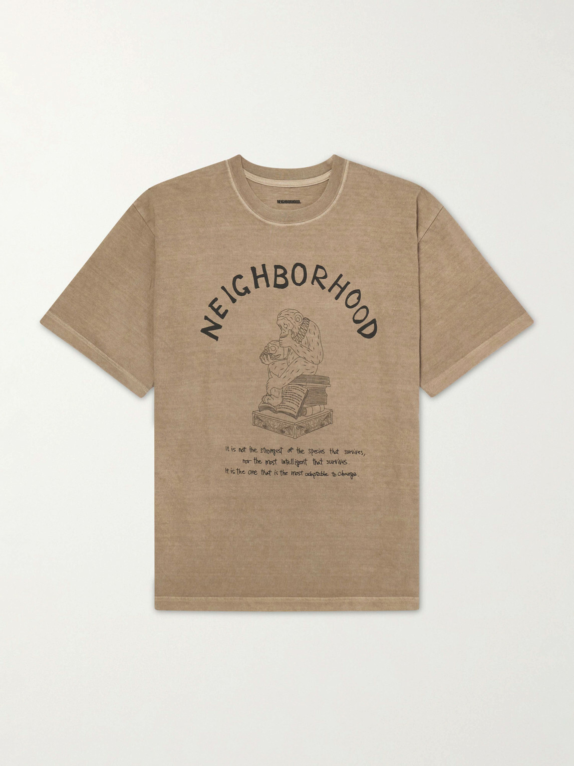 Neighborhood - Printed Cotton-Jersey T-Shirt - Green
