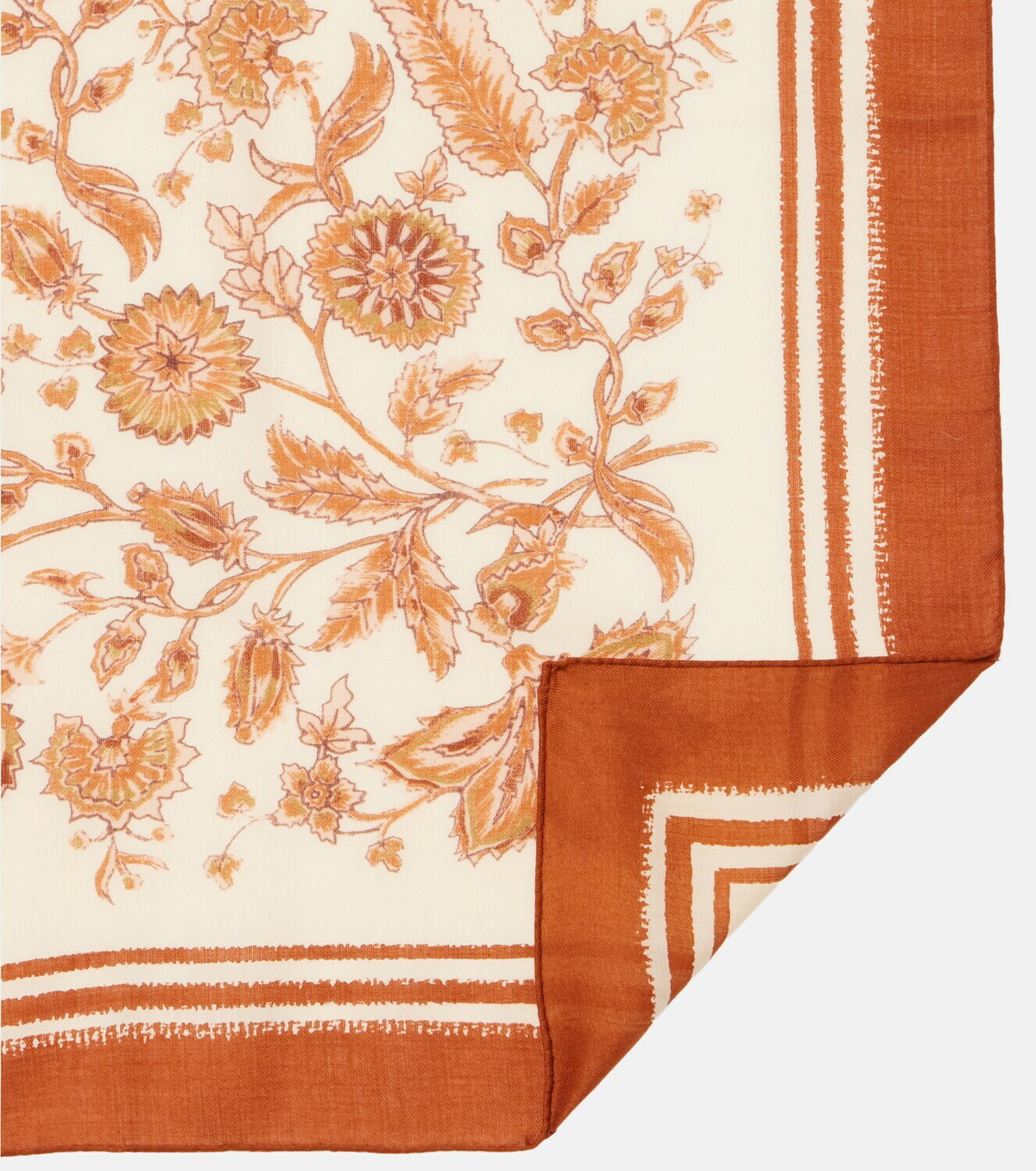Loro Piana Floral cashmere and silk scarf