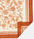 Loro Piana Floral cashmere and silk scarf