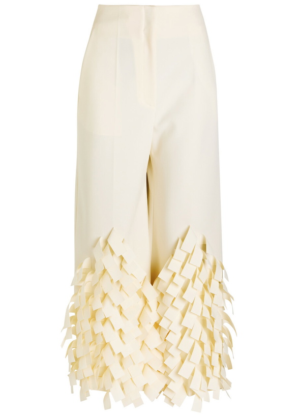 Photo: A.W.A.K.E Mode Laser-cut Crepe Trousers Ivory