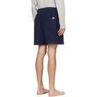 Tekla Navy Poplin Pyjama Shorts