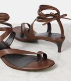 Khaite Aimee 35 leather thong sandals