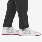 Air Jordan Men's 1 Zoom Air CMFT Sneakers in White/Red. Silver/Concord