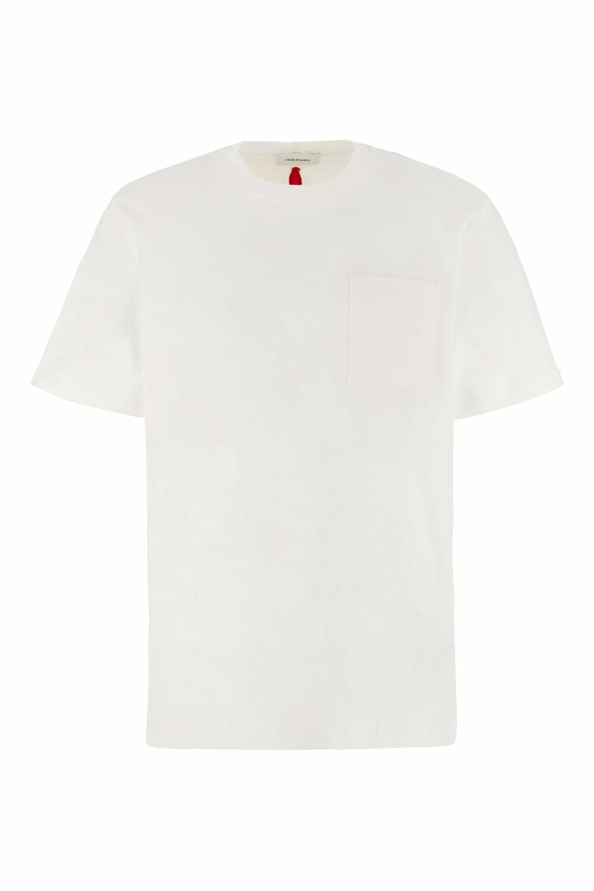 Tシャツ・カットソー SALVATORE FERRAGAMO WHITE COTTON T-SHIRT Ferragamo White Cotton T-shirt Salvatore Ferragamo