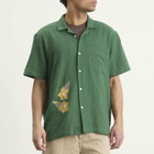 Palmes Men's Ramus Camp-Collar Shirt in Dark Green