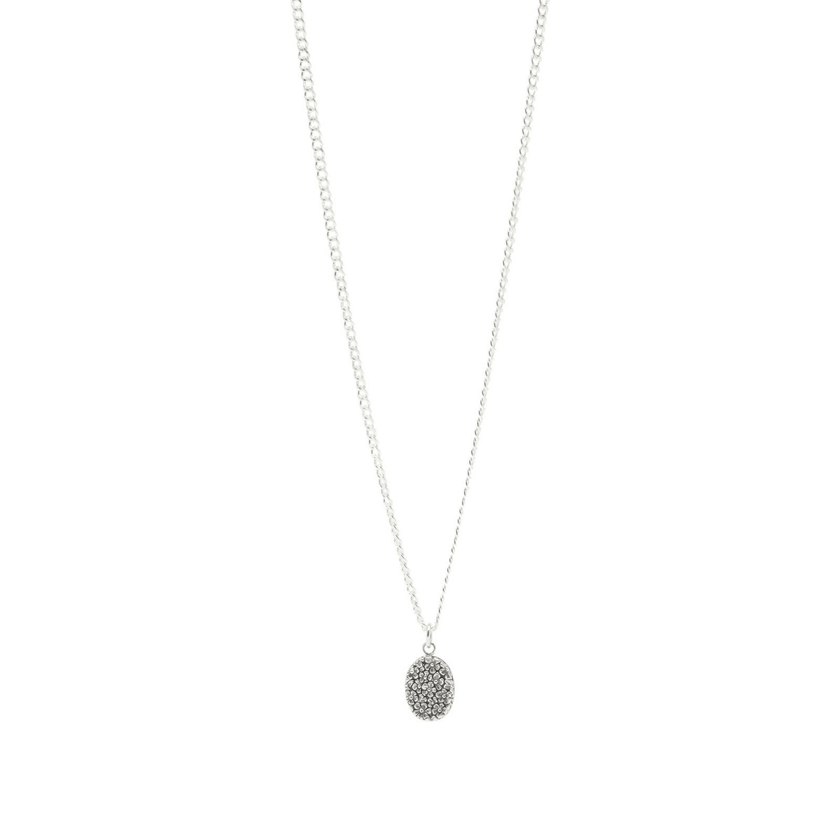 Maple Men's Floral Pendant & Chain Necklace in Silver 
