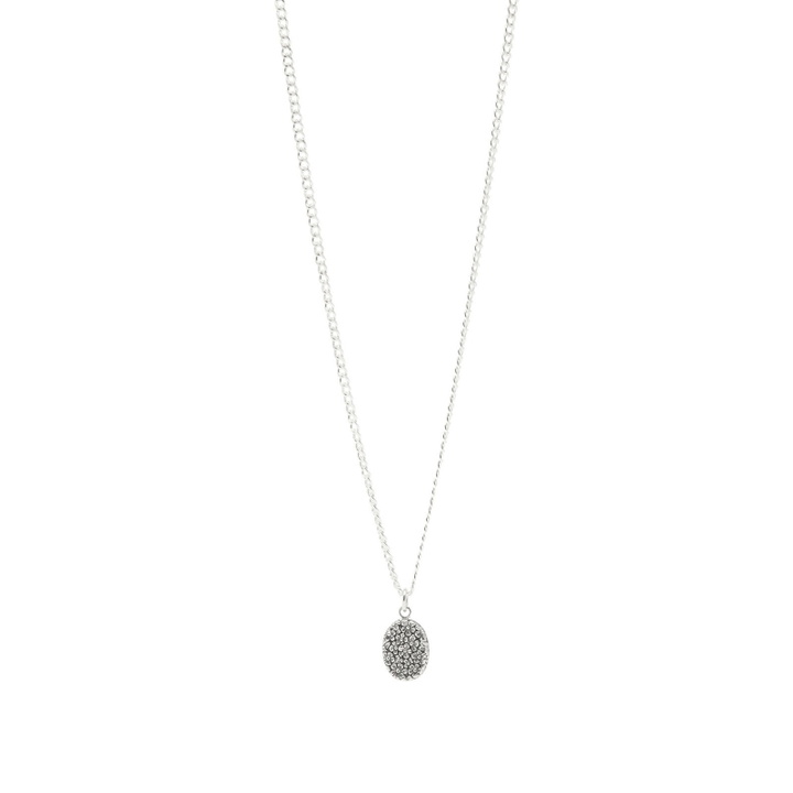 Photo: Maple Men's Floral Pendant & Chain Necklace in Silver 