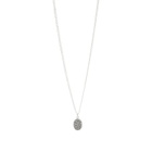 Maple Men's Floral Pendant & Chain Necklace in Silver 
