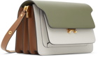 Marni Beige & Khaki Medium Tri Trunk Shoulder Bag