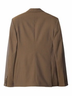 Burberry Brown Double-Breasted Wool Blazer