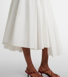 Self-Portrait Cotton poplin midi skirt