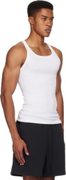 SKIMS Three-Pack White SKIMS Cotton Rib Tank Tops