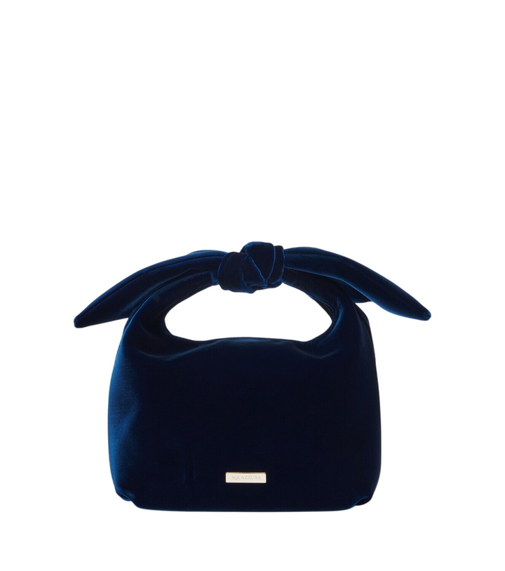 Photo: Aquazzura Bow Tie Mini velvet top-handle bag