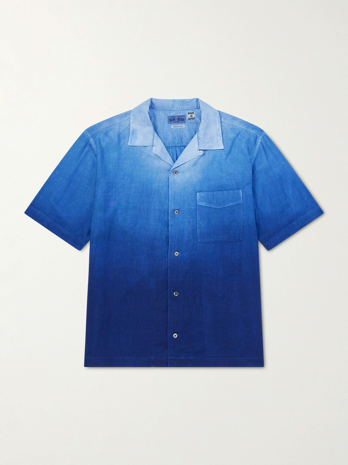 Blue Blue Japan - Camp-Collar Dégradé Woven Shirt - Blue