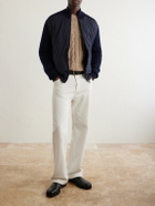 SEASE - Virgin Wool and Shell Bomber Jacket - Blue