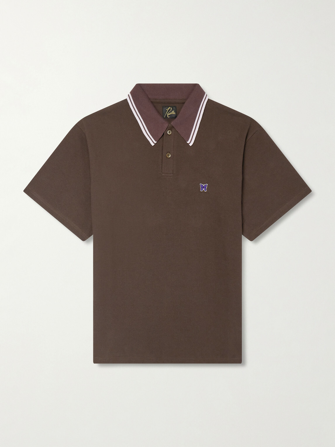Needles - Logo-Appliquéd Cotton-Piqué Polo Shirt - Brown