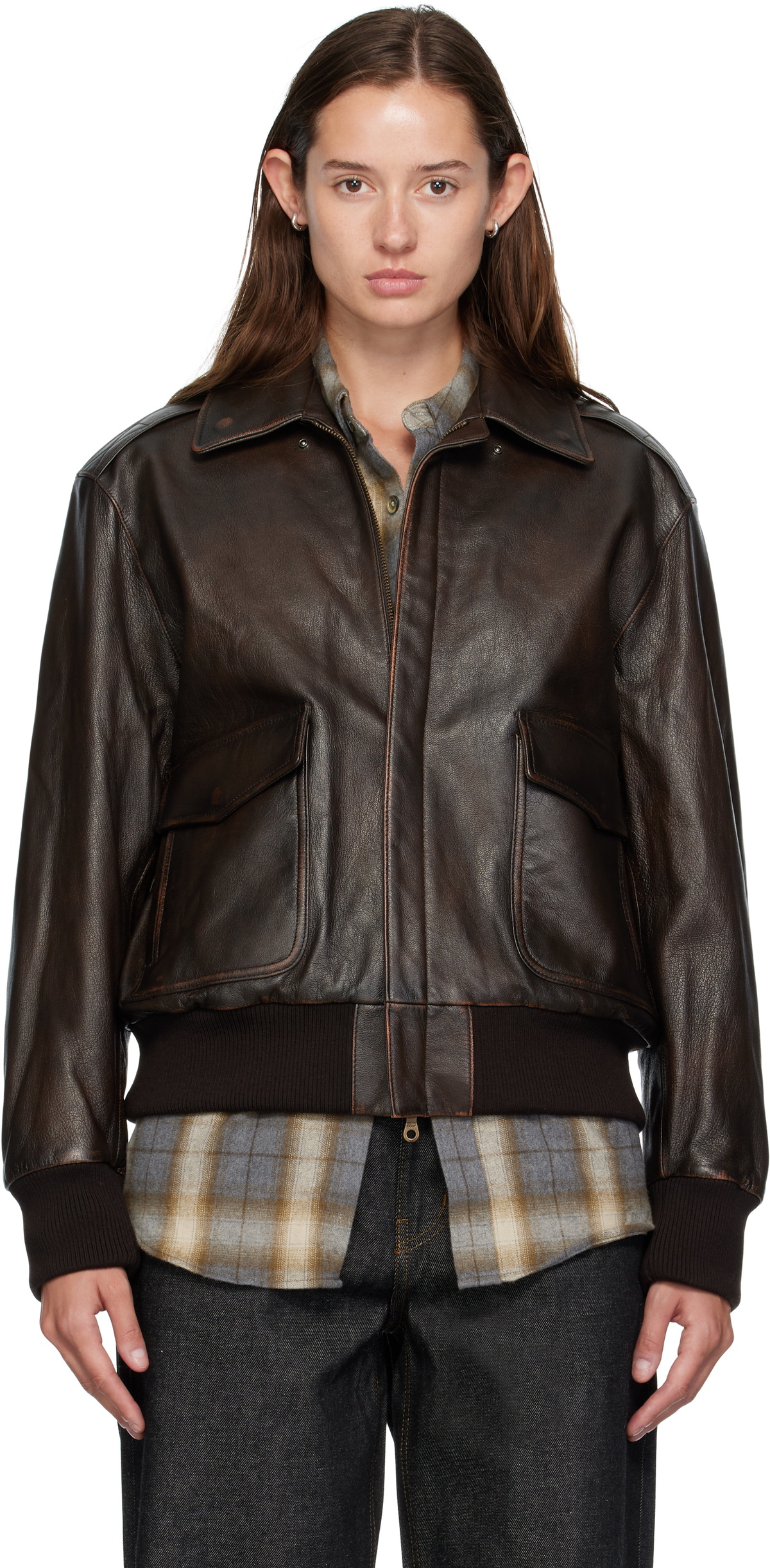 COOR Brown A2 Leather Jacket