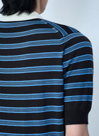 Wales Bonner Striped Knit Polo Shirt