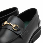 Vinnys Men's Le Club Lug Sole Snaffle Loafer in Black Crust Leather