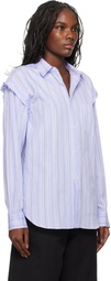 Comme des Garçons Shirt Blue Stripe Poplin Shirt