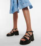 Ganni - Platform leather sandals
