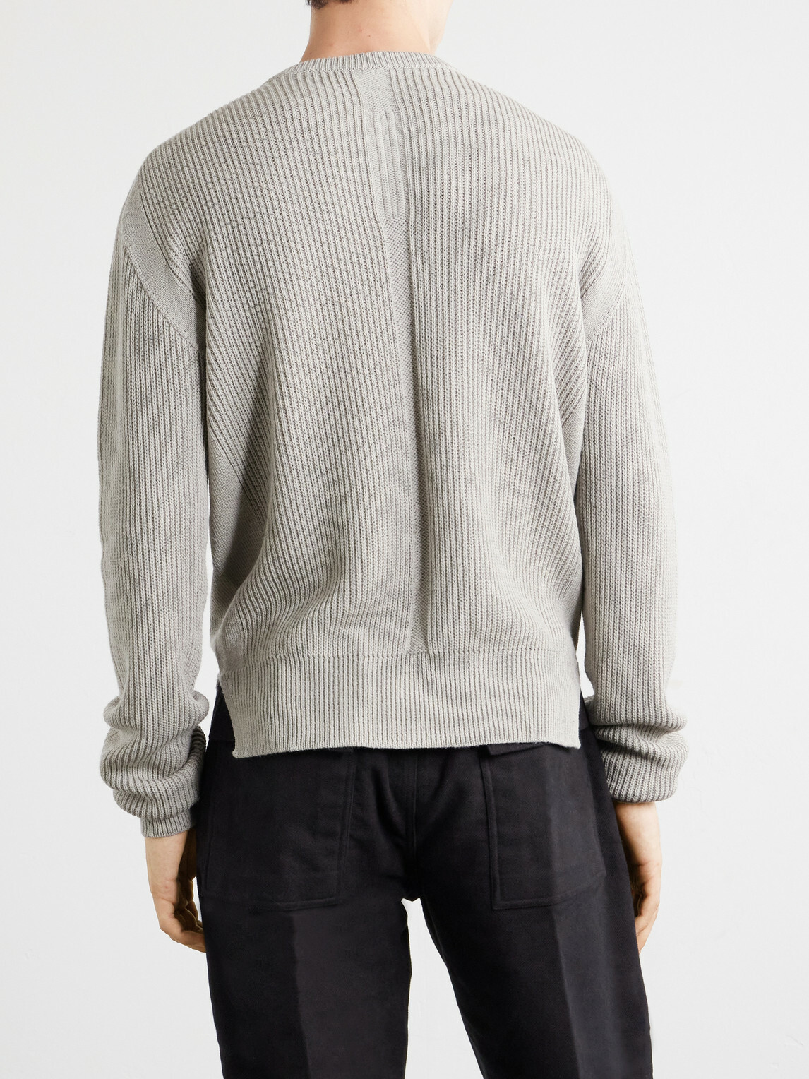 Rick Owens - Fisherman Virgin Wool Sweater - Gray