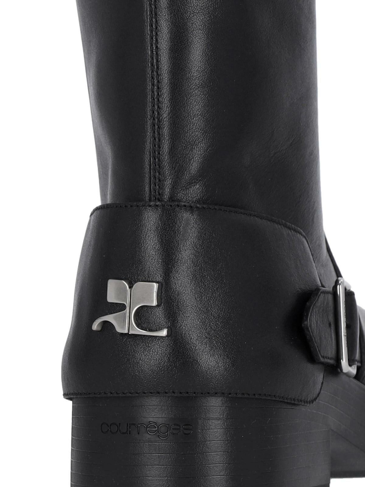 ロングブーツ Courreges Black leather Americana boots courreges Black leather Americana boots - Boots - BeyondStyle
