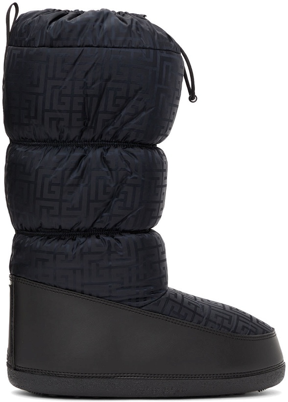 Photo: Balmain Black Quilted After Ski Boots