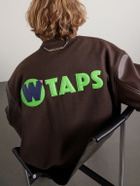 WTAPS - Logo-Appliquéd Panelled Melton Wool-Blend Jacket - Brown