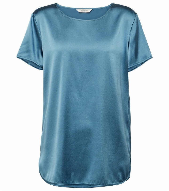 Photo: Max Mara Leisure Cortona silk-blend satin T-shirt