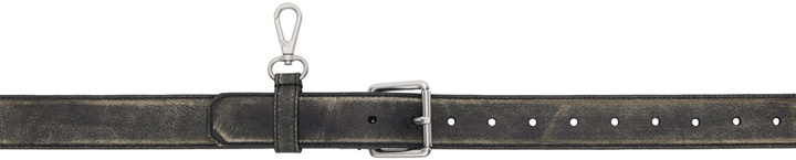 Photo: MM6 Maison Margiela Black Pin-Buckle Belt