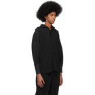 Homme Plisse Issey Miyake Black Pleated Hoodie