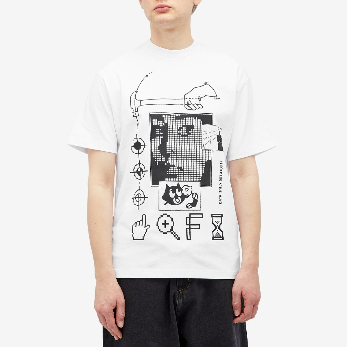 Lo-Fi Men's Data T-Shirt in White