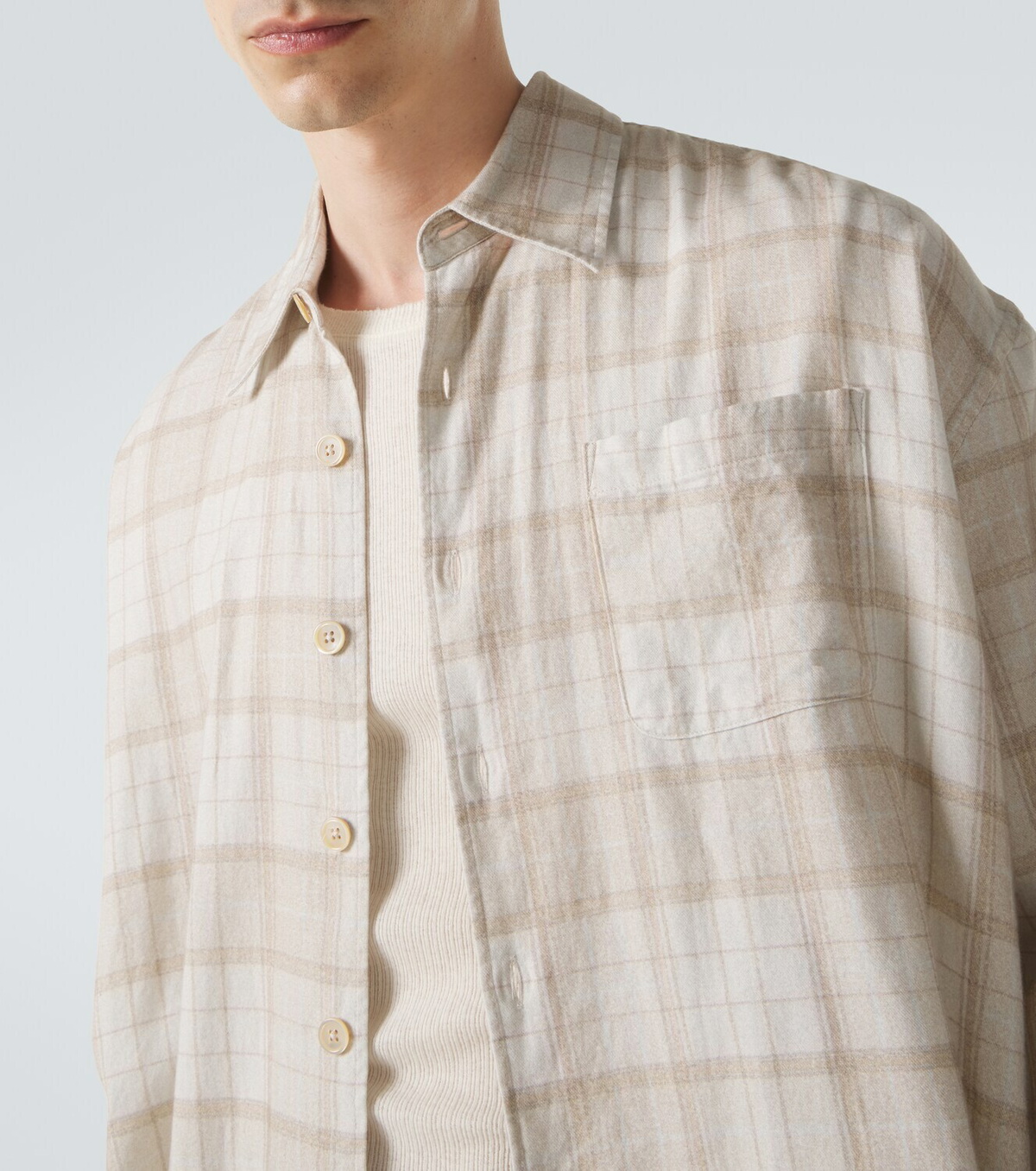 Our Legacy Borrowed plaid cotton flannel shirt