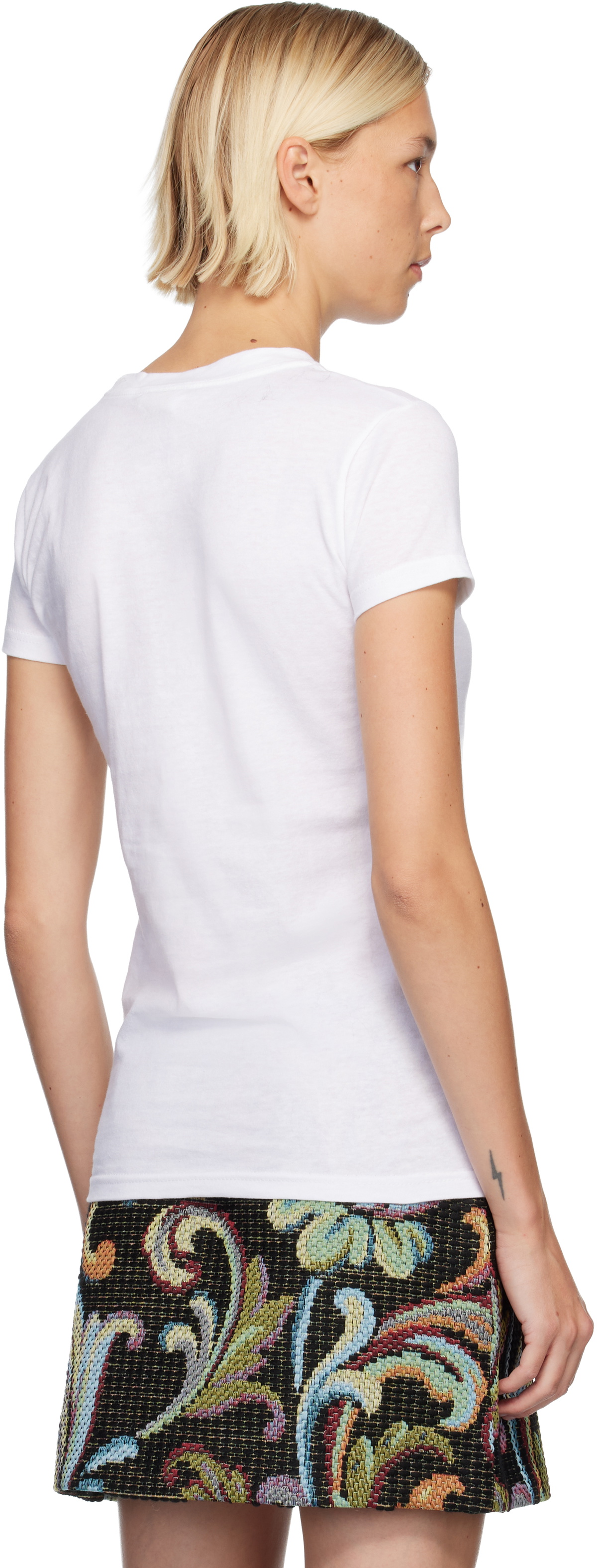 Anna Sui White Mad Cap Heiress Baby T-shirt